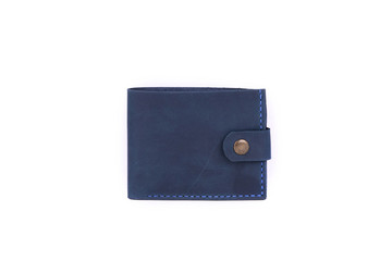 Leather wallet on a white background, isolated