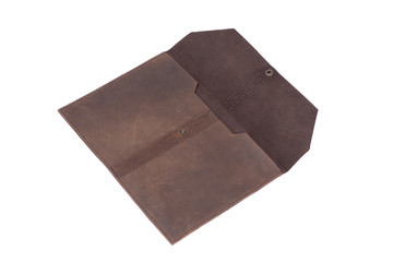 Leather bag on a white background, isolated