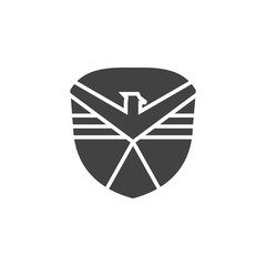 Unique Eagle Bird Protection Shield Symbol