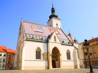Obraz premium Church of St. Mark in Zagreb, Croatia