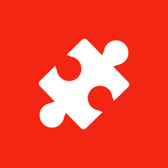 Puzzle piece vector icon.
