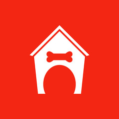 Booths for dogs icon.