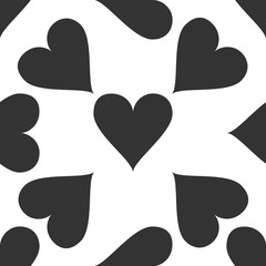 Obraz premium Heart icon pattern on white background. Vector Illustration