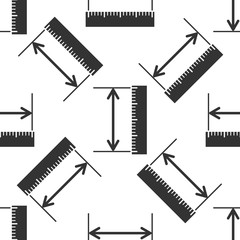 The measuring height and length icon. Ruler, straightedge, scale symbol icon pattern on white background. Vector Illustration
