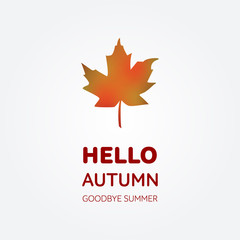 Autumn season greeting vector banner / poster