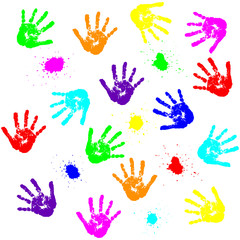 hand footprint isolated