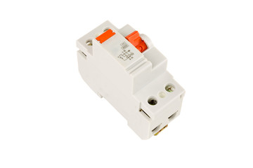 RESIDUAL CURRENT DEVICE - RCD isolated on a white background. Electrical tools series.