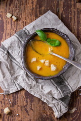 Bowl of carrot soup