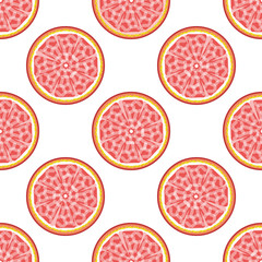 Grapefruit abstract seamless pattern