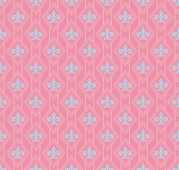 Seamless Damask Wallpaper Pink