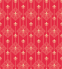 Seamless floral red pattern