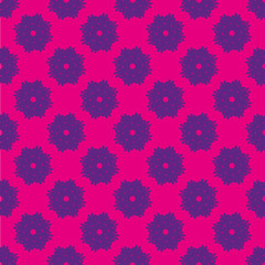 Purple flower abstract seamless patter