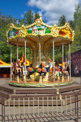 Izmailovsky Park of Culture and rest, Moscow. Ride the carousel