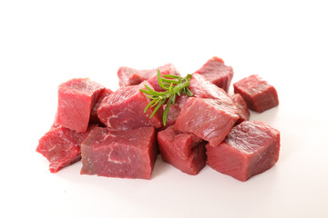 raw beef cube