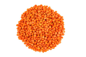 heap of red lentils