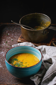 Bowl of carrot soup