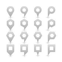 Flat gray color map pin sign location icon