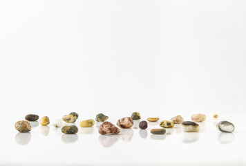 Stones isolated on white background