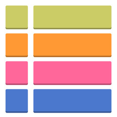 Flat blank icon empty internet color button