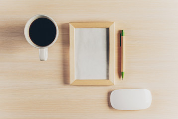 Coffee Mug on Wooden Table
