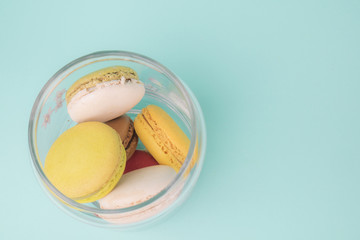 Macaroons on retro vintage background colorMacaroons on retro vi