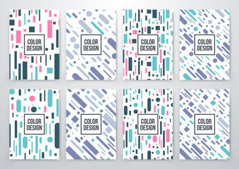 Fototapeta premium geometry backgrounds set.