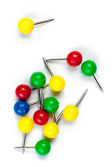 Push Pin on a white background, isolated