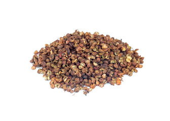 Sichuan Pepper (Chinese Pepper) on white background