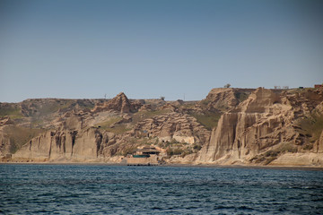 Bootumrundung von Santorini