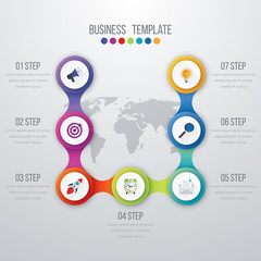 Vector illustration infographics seven options
