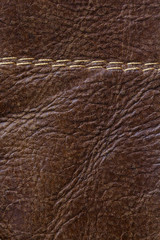 Brown leather texture closeup