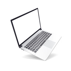 Laptop isolated on white background. 3d illustration