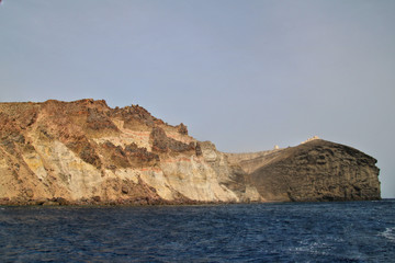 Bootumrundung von Santorini