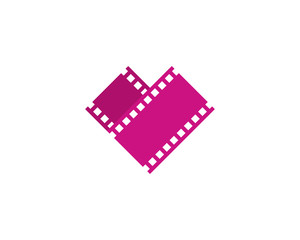 Fototapeta na wymiar Movie Love Logo
