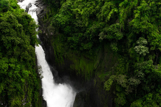 Heaw Narok Waterfall (Hell Waterfall) upper part taken in late afternoon at Khao Yai, Nakhon Nayok, Thailand