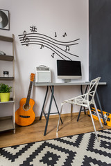 Touch of music at home office