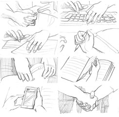 Hands gestures storyboards