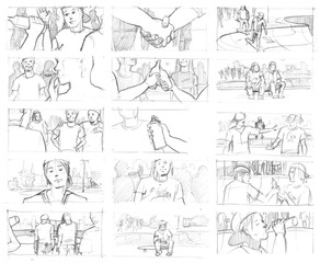 Pencil storyboards