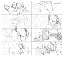 Pencil storyboards