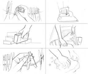 Hands gestures storyboards