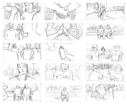 Pencil storyboards