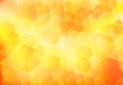 abstract hexagon background orange