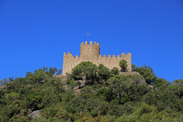 Fototapeta na wymiar Castillo de Farners, en Santa Coloma de Farners, Catalunya