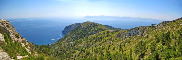Fototapeta na wymiar Coll Baix, Majorca - view from above of peninsula victoria