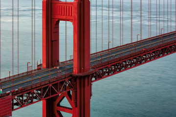 Empty Golden Gate Bridge in early morning - San Francisco 
