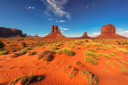 Red Desert, Monument Valley At Sunset, Utah