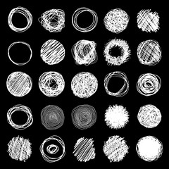 Set Of Pencil Hand Drawn Doodle Borders.