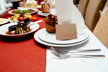 Table setting and nameplate