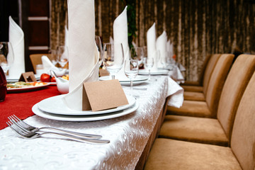 Table setting and nameplate