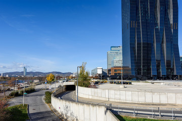 View on financial district in Vienna